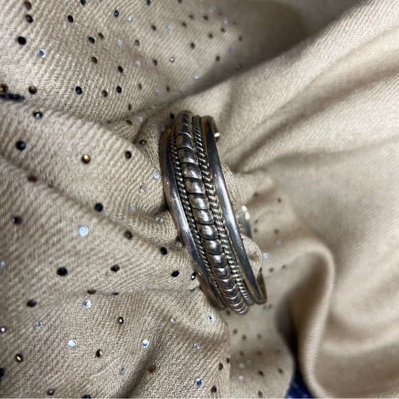 mark wasserman samara vintage sterling silver Bracelet cuff stamp MWS 925 Mexico - Picture 2 of 12
